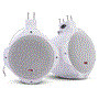 Pyle - PLMRW85.5 , Used , On the Road , Vehicle Speakers , Dual Marine Wakeboard Water Resistant Speakers, 8-Inch 300 Watt Tower Speakers, White