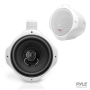 Pyle - PLMRW85 , Used , On the Road , Vehicle Speakers , Dual Marine Wakeboard Water Resistant Speakers, 8-Inch 300 Watt Tower Speakers, White