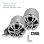 Pyle - plmrwb60l , On the Road , Vehicle Speakers , Waterproof Rated Marine Tower Speakers - Wakeboard Subwoofer Speaker System with Built-in LED Lights, Stainless Steel, 6.5