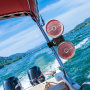 Pyle - PLMRWB652LES , On the Road , Vehicle Speakers , Dual Marine Tower Speakers, Wakeboard Water Resistant Sound System, Built-in Programmable Multi-Color LED Lights, 6.5