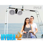 Pyle - PLMRWB652LEW , On the Road , Vehicle Speakers , Dual Marine Tower Speakers, Wakeboard Water Resistant Sound System, Built-in Programmable Multi-Color LED Lights, 6.5