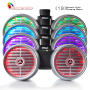 Pyle - PLMRWB852LES , On the Road , Vehicle Speakers , Dual Marine Tower Speakers, Wakeboard Water Resistant Sound System, Built-in Programmable Multi-Color LED Lights, 600 Watt 8