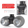 Pyle - PLMRWB852LES , On the Road , Vehicle Speakers , Dual Marine Tower Speakers, Wakeboard Water Resistant Sound System, Built-in Programmable Multi-Color LED Lights, 600 Watt 8