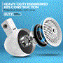 Pyle - PLMRWK63WT.5 , On the Road , Motorcycle and Off-Road Speakers , 6.5" Marine Wakeboard Water Resistant Speaker - Single 2-Way Mini Box Speaker System with Built-in LED Lights, White