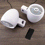 Pyle - PLMRWK63WT.5 , On the Road , Motorcycle and Off-Road Speakers , 6.5" Marine Wakeboard Water Resistant Speaker - Single 2-Way Mini Box Speaker System with Built-in LED Lights, White