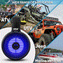 Pyle - PLMRWKBT65BK.5 , On the Road , Motorcycle and Off-Road Speakers , 6.5" Marine Wakeboard Water Resistant Bluetooth Speaker - Single 2-Way Mini Box Speaker System with Built-in LED Lights, Black