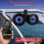 Pyle - PLMRWKBT82BK.5 , On the Road , Motorcycle and Off-Road Speakers , 8" Marine Wakeboard Water Resistant Bluetooth Speaker - Dual 2-Way Mini Box Speaker System with Built-in LED Lights, Black