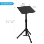 Pyle - PLPTS2 , Musical Instruments , Mounts - Stands - Holders , Sound and Recording , Mounts - Stands - Holders , Universal Device Stand - Height Adjustable Tripod Mount (For Laptop, Notebook, Mixer, DJ Equipment)