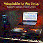 Pyle - PLPTS38.6 , Musical Instruments , Mounts - Stands - Holders , Sound and Recording , Mounts - Stands - Holders , Universal Dual Device Laptop Stand - Sound Equipment DJ Mixing Workstation