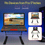Pyle - PLPTS38.6 , Musical Instruments , Mounts - Stands - Holders , Sound and Recording , Mounts - Stands - Holders , Universal Dual Device Laptop Stand - Sound Equipment DJ Mixing Workstation