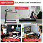 Pyle - PLPTS55 , Musical Instruments , Mounts - Stands - Holders , Sound and Recording , Mounts - Stands - Holders , Universal Foldable DJ Laptop Stand - Professional Portable Telescoping Height Stand with Second Accessory Tray, Handy Carrying Bag Included