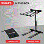 Pyle - PLPTS55 , Musical Instruments , Mounts - Stands - Holders , Sound and Recording , Mounts - Stands - Holders , Universal Foldable DJ Laptop Stand - Professional Portable Telescoping Height Stand with Second Accessory Tray, Handy Carrying Bag Included