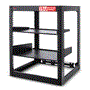 Pyle - PLRS15UW , Health and Fitness , protection Equipment , 15U Network Cabinet - Open Frame Rack, Wall Mountable Heavy Duty Designs for Servers & AV Gear (Black)