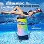 Pyle - PLSPOOL14 , Marine and Waterproof , Home Speakers , Portable Wireless Speaker with Colorful Lights - Floating Pool Speaker IP68 Waterproof Speaker (Black)