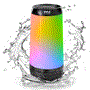 Pyle - PLSPOOL14 , Marine and Waterproof , Home Speakers , Portable Wireless Speaker with Colorful Lights - Floating Pool Speaker IP68 Waterproof Speaker (Black)