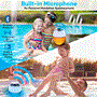 Pyle - PLSPOOL25 , Marine and Waterproof , Home Speakers , Portable Wireless Speaker with Colorful Lights - Floating Pool Speaker IP68 Waterproof Speaker (Apple White)