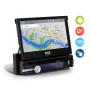 Pyle - PLTDAND72 , On the Road , Headunits - Stereo Receivers , Single DIN Android Stereo Receiver System with Pop-Out Touchscreen, GPS Navigation, Multimedia Disc Player, Bluetooth & Wi-Fi Streaming