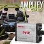 Pyle - PLUTV42CH.7 , On the Road , Vehicle Amplifiers , 800W Waterproof Marine Speakers + 2 Ch. Rated Amplifier -  ATV, UTV, 4x4, Jeep, Wired RCA, AUX, and MP3 Audio Input Cable, for Boat Stereo Speaker & Other Watercraft