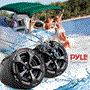 Pyle - PLUTV42CH , On the Road , Vehicle Amplifiers , 800W Waterproof Marine Speakers + 2 Ch. Rated Amplifier -  ATV, UTV, 4x4, Jeep, Wired RCA, AUX, and MP3 Audio Input Cable, for Boat Stereo Speaker & Other Watercraft
