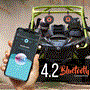 Pyle - PLUTV45BTR.5 , On the Road , Vehicle Speakers , 4’’ Waterproof Rated Off-Road Bluetooth Speakers - 800 Watt Amplified Vehicle Speaker System for ATV, UTV, 4x4, Jeep with RGB Lights & Remote Control