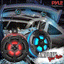 Pyle - PLUTV45BTR.5 , On the Road , Vehicle Speakers , 4’’ Waterproof Rated Off-Road Bluetooth Speakers - 800 Watt Amplified Vehicle Speaker System for ATV, UTV, 4x4, Jeep with RGB Lights & Remote Control