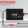Pyle - PLUTVRKBT200X4 , On the Road , Vehicle Amplifiers , 4-Channel Waterproof Rated Marine Amplifier Kit - Wireless BT Streaming Marine Grade Component Audio Amp, AUX/RCA Input, BT Control Unit (600 Watt MAX)
