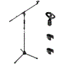 Pyle - PMKS3 , Musical Instruments , Mounts - Stands - Holders , Sound and Recording , Mounts - Stands - Holders , Tripod Microphone Stand, Height Adjustable Mount, Extending Boom Mic Arm