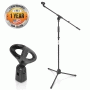 Pyle - PMKS3 , Musical Instruments , Mounts - Stands - Holders , Sound and Recording , Mounts - Stands - Holders , Tripod Microphone Stand, Height Adjustable Mount, Extending Boom Mic Arm