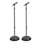 Pyle - PMKS5X2 , Musical Instruments , Mounts - Stands - Holders , Sound and Recording , Mounts - Stands - Holders , Microphone Stand - Universal Mic Mount with Heavy Compact Base, Height Adjustable (Pair)