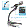 Pyle - PMKS8 , Musical Instruments , Mounts - Stands - Holders , Sound and Recording , Mounts - Stands - Holders , Desktop Microphone Stand - Compact Table Mic Holder Mount with Flexible Gooseneck