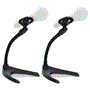 Pyle - PMKS8X2 , Musical Instruments , Mounts - Stands - Holders , Sound and Recording , Mounts - Stands - Holders , Adjustable Desktop Microphone Stand - Desktop or Table Top Microphone Stand with Non-Slip Mic Clip (Pair)