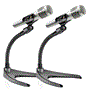 Pyle - PMKS8X2 , Musical Instruments , Mounts - Stands - Holders , Sound and Recording , Mounts - Stands - Holders , Adjustable Desktop Microphone Stand - Desktop or Table Top Microphone Stand with Non-Slip Mic Clip (Pair)