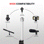 Pyle - PMKSB06 , Musical Instruments , Mounts - Stands - Holders , Sound and Recording , Mounts - Stands - Holders , Microphone Boom Pole - Telescope Mic Boom Fish Pole for Shotgun Mics with Adjustable Length (5.7’ ft.)