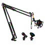 Pyle - PMKSH04 , Musical Instruments , Mounts - Stands - Holders , Sound and Recording , Mounts - Stands - Holders , Suspension Microphone Boom Stand Pro - Desktop Scissor Spring Arm Mic Stand with Shock Mount