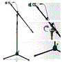 Pyle - PMKSPAD1 , Musical Instruments , Mounts - Stands - Holders , Sound and Recording , Mounts - Stands - Holders , Multimedia iPad and Microphone Stand - Adjustable to Fit All iPad Models