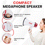 Pyle - PMP20 , Sound and Recording , Megaphones - Bullhorns , Compact Megaphone Speaker, Battery Operated, Siren Alarm Mode, Volume Control