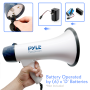 Pyle - PMP45R , Sound and Recording , Megaphones - Bullhorns , Bullhorn Megaphone Speaker with Built-in Rechargeable Battery, 10 Second Memory Record, Detachable Handheld Microphone, Siren Alarm Mode
