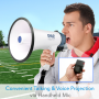 Pyle - PMP45R , Sound and Recording , Megaphones - Bullhorns , Bullhorn Megaphone Speaker with Built-in Rechargeable Battery, 10 Second Memory Record, Detachable Handheld Microphone, Siren Alarm Mode
