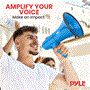 Pyle - PMP46WLT , Home and Office , Megaphones - Bullhorns , Sound and Recording , Megaphones - Bullhorns , Megaphone Siren Bullhorn Speaker, Portable and Lightweight Automatic Bullhorn For Indoor and Outdoor Use (Blue)