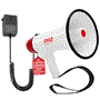 Pyle - PMP48IR , Sound and Recording , Megaphones - Bullhorns , Megaphone Bullhorn, Built-in Rechargeable Battery, Aux (3.5mm) Input for MP3/Music, Siren Alarm