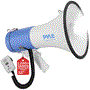 Pyle - PMP51LT , Sound and Recording , Megaphones - Bullhorns , Megaphone Speaker with Built-in LED Lights - PA Bullhorn with Siren Alarm Mode & Adjustable Volume Control