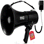 Pyle - PMP53IN , Sound and Recording , Megaphones - Bullhorns , Megaphone Speaker - PA Bullhorn with Siren Alarm Mode, Handheld Microphone, AUX Input, Volume Control