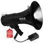 Pyle - PMP561LTB , Sound and Recording , Megaphones - Bullhorns , Megaphone Speaker with Built-in Rechargeable Battery, LED Lights, Siren Alarm Mode & Adjustable Volume Control