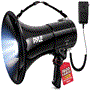 Pyle - PMP561LTB , Sound and Recording , Megaphones - Bullhorns , Megaphone Speaker with Built-in Rechargeable Battery, LED Lights, Siren Alarm Mode & Adjustable Volume Control