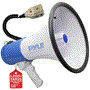 Pyle - PMP59IR , Sound and Recording , Megaphones - Bullhorns , Megaphone Speaker System with Built-in Rechargeable Battery, Handheld Microphone, Aux (3.5mm) Input, Record & Replay Mode