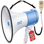 Pyle - PMP59IR , Sound and Recording , Megaphones - Bullhorns , Megaphone Speaker System with Built-in Rechargeable Battery, Handheld Microphone, Aux (3.5mm) Input, Record & Replay Mode