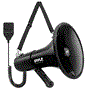 Pyle - PMP63IN , Home and Office , Megaphones - Bullhorns , Sound and Recording , Megaphones - Bullhorns , Lightweight and Portable Megaphone Bullhorn, Automatic Siren, 100-Watt, MIC/TALK (Black)