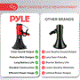 Pyle - PMP74VC.5 , Home and Office , Megaphones - Bullhorns , Sound and Recording , Megaphones - Bullhorns , Lightweight and Portable Square Megaphone Bullhorn, Aux (3.5mm) Input for MP3/Music, Automatic Siren, 100-Watt, MIC/TALK, BT, Voice Change