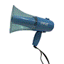 Pyle - PMP79WLTB , Home and Office , Megaphones - Bullhorns , Sound and Recording , Megaphones - Bullhorns , Megaphone Siren Bullhorn Speaker, Portable and Lightweight Automatic Bullhorn For Indoor and Outdoor Use (Transparent Blue)