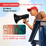 Pyle - PMPRA514BK , Sound and Recording , Megaphones - Bullhorns , Lightweight and Portable Bullhorn Megaphone, Aux (3.5mm) Input for MP3/Music, Automatic Siren, 50-Watt, MIC/TALK (Black)